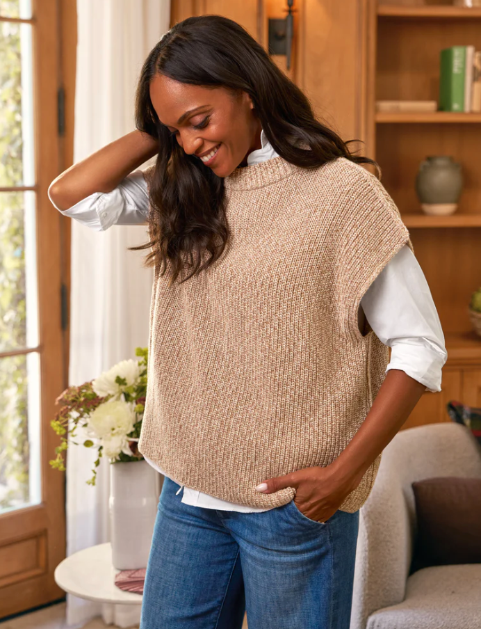 Frank & Eileen - Montecito Vest in Dune Sweaters