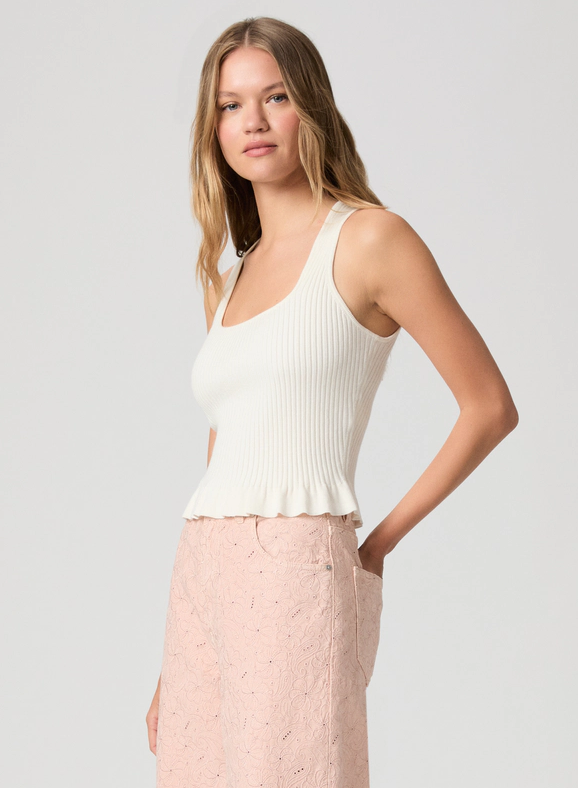 PAIGE - Bronwyn Tank in Ivory Tank Top