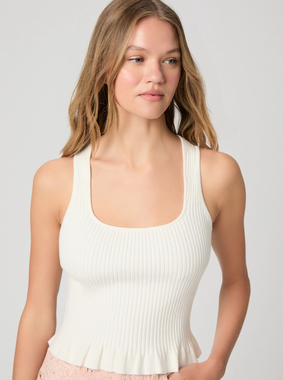 PAIGE - Bronwyn Tank in Ivory Tank Top
