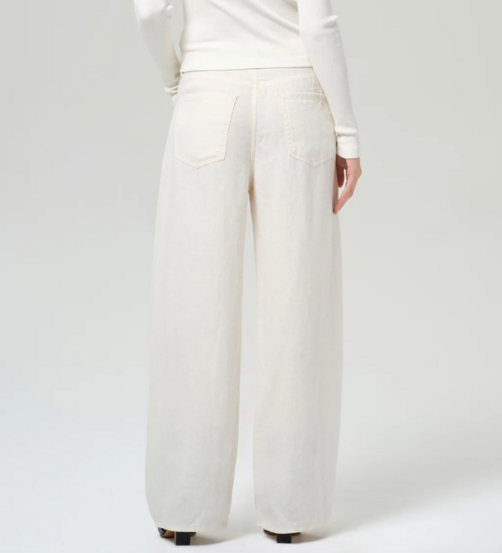 Citizens of Humanity - Brynn Drawstring Trouser in Linen in Vanilla Pants