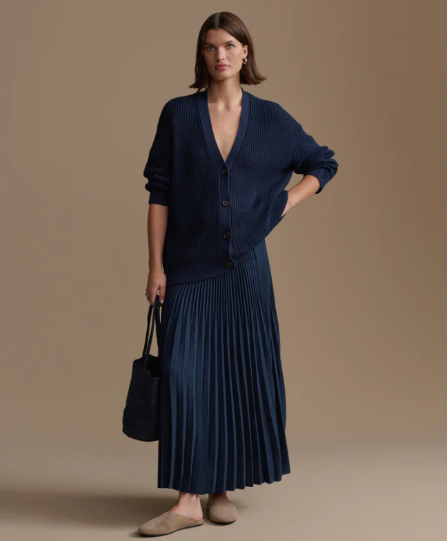JENNI KAYNE - Cotton Cocoon Cardigan in Navy Cardigans