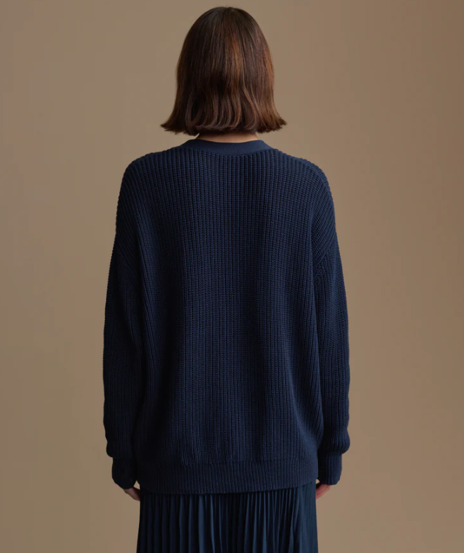JENNI KAYNE - Cotton Cocoon Cardigan in Navy Cardigans