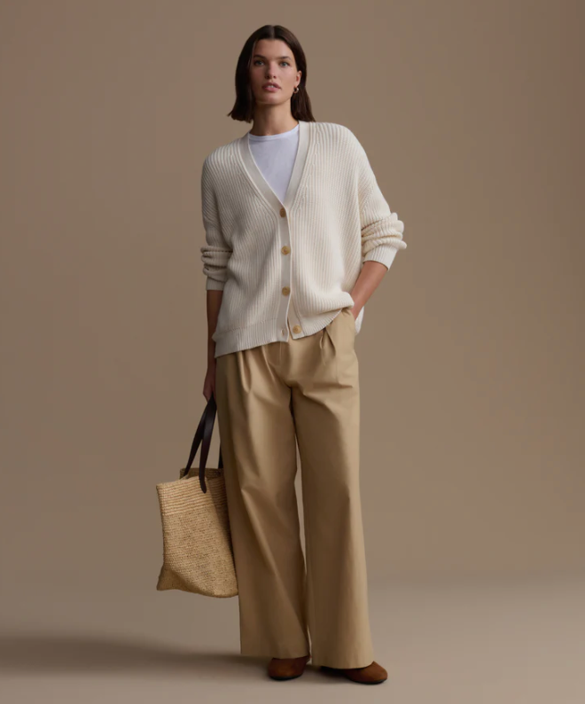 JENNI KAYNE - Cotton Cocoon Cardigan in Ivory Cardigans