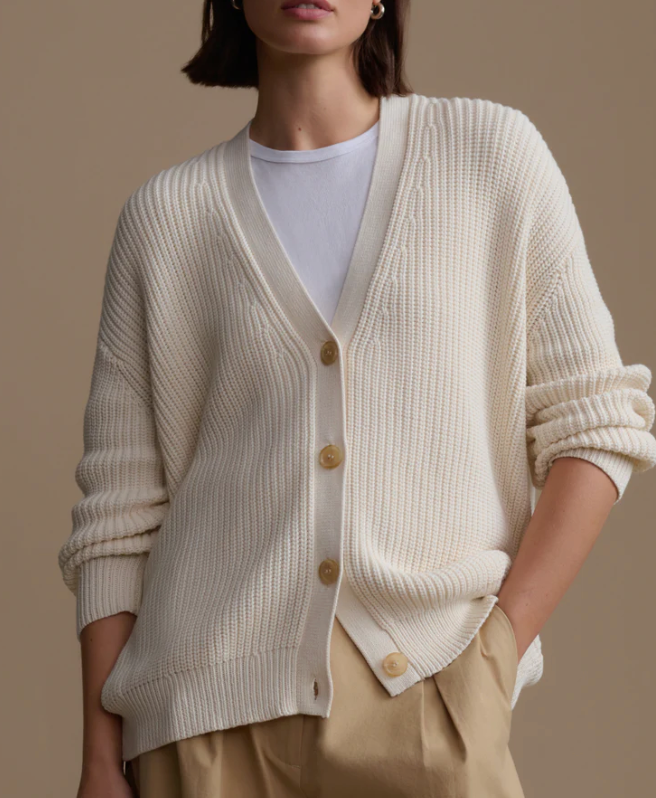 JENNI KAYNE - Cotton Cocoon Cardigan in Ivory Cardigans