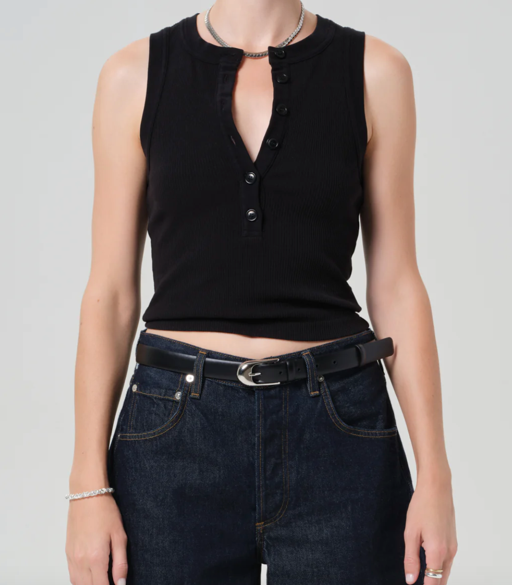 CITIZENS OF HUMANITY - Caralyn Tank in Black TANK