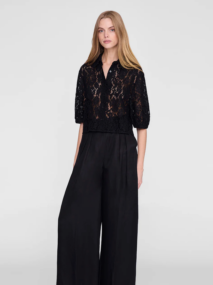 ANINE BING - Shayna top in Black Lace Top