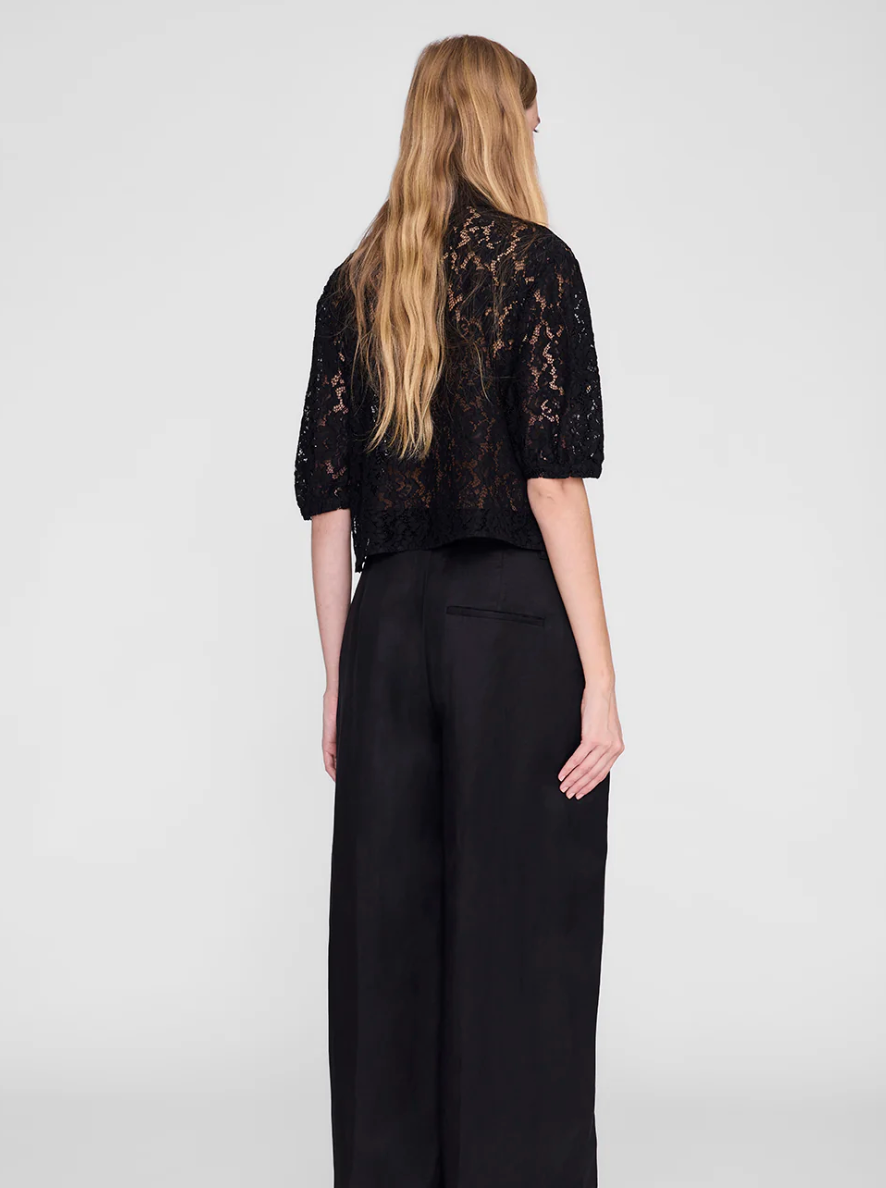 ANINE BING - Shayna top in Black Lace Top