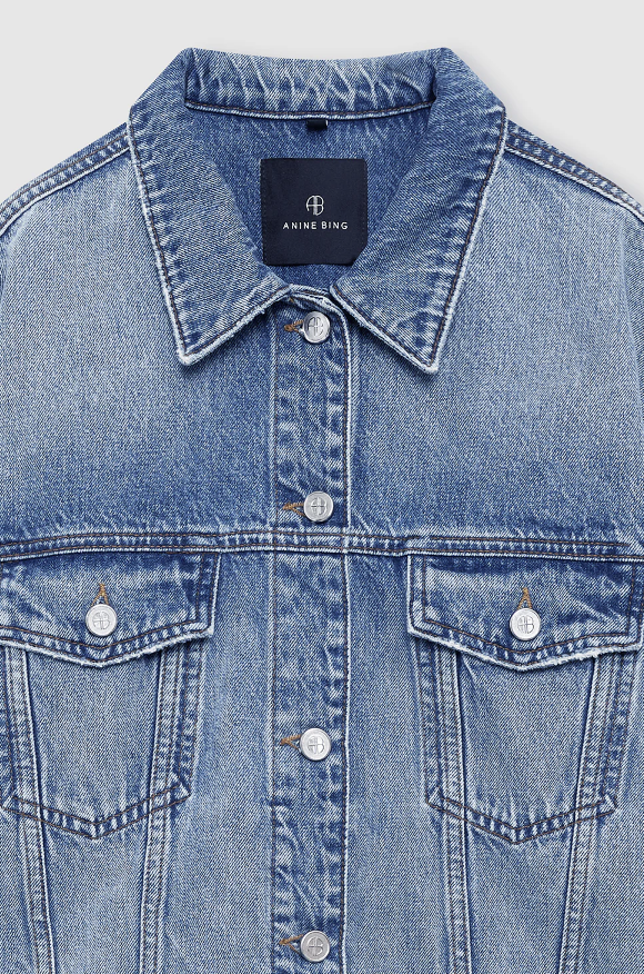 ANINE BING - Quincy Jacket in Cascade Blue Jacket