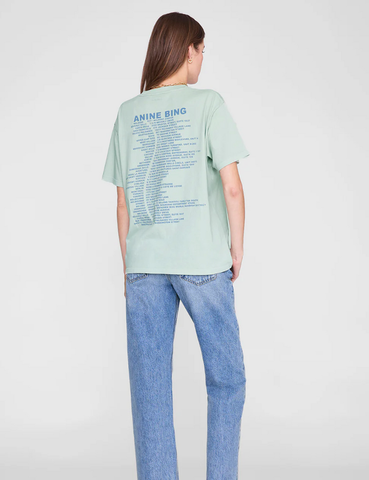 ANINE BING - Cade Tee Wave in Green T-Shirts