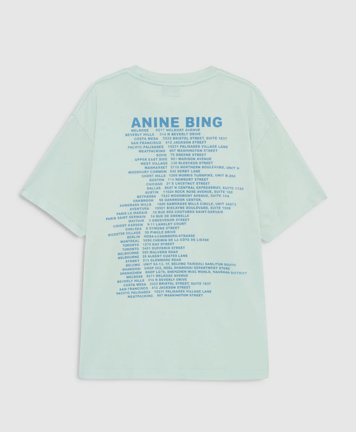 ANINE BING - Cade Tee Wave in Green T-Shirts