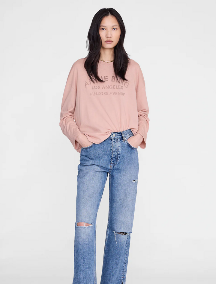 ANINE BING - Ivan Melrose Stencil in Washed Blushed Shirt