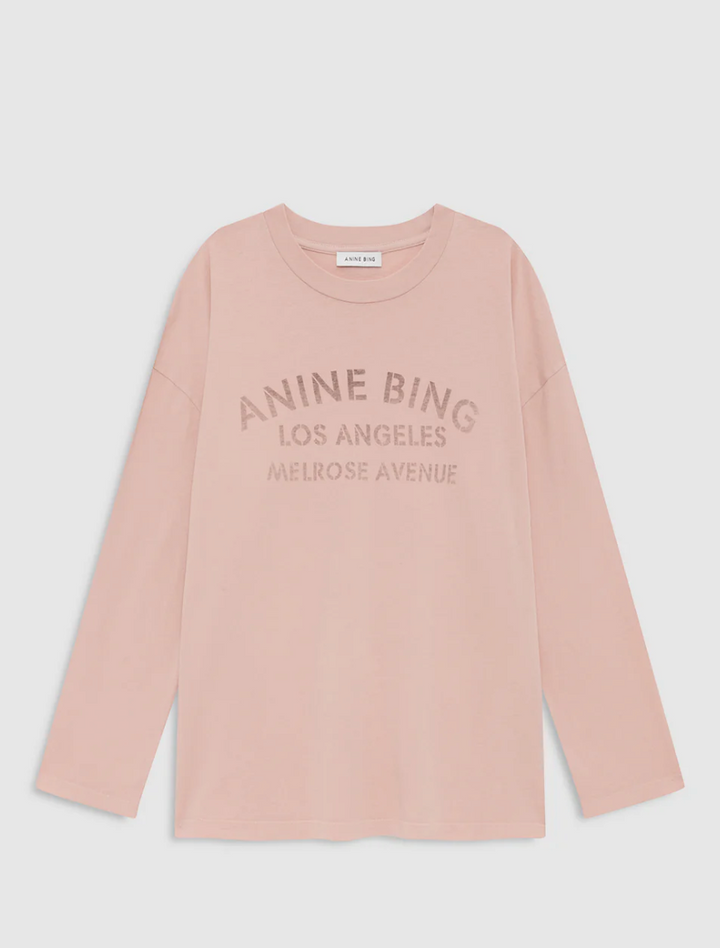 ANINE BING - Ivan Melrose Stencil in Washed Blushed Shirt
