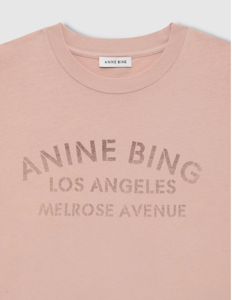 ANINE BING - Ivan Melrose Stencil in Washed Blushed Shirt
