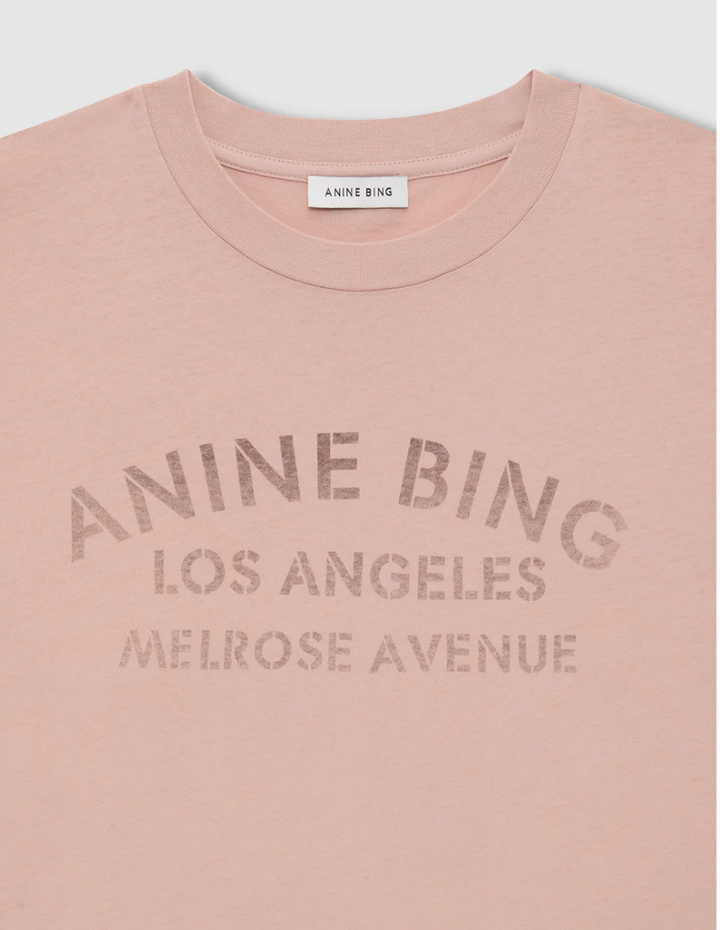ANINE BING - Ivan Melrose Stencil in Washed Blushed Shirt
