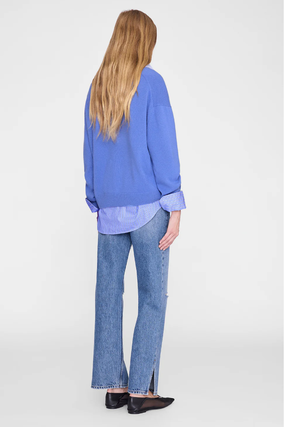 ANINE BING - Lee V-Neck Sweater in Storm Sweaters