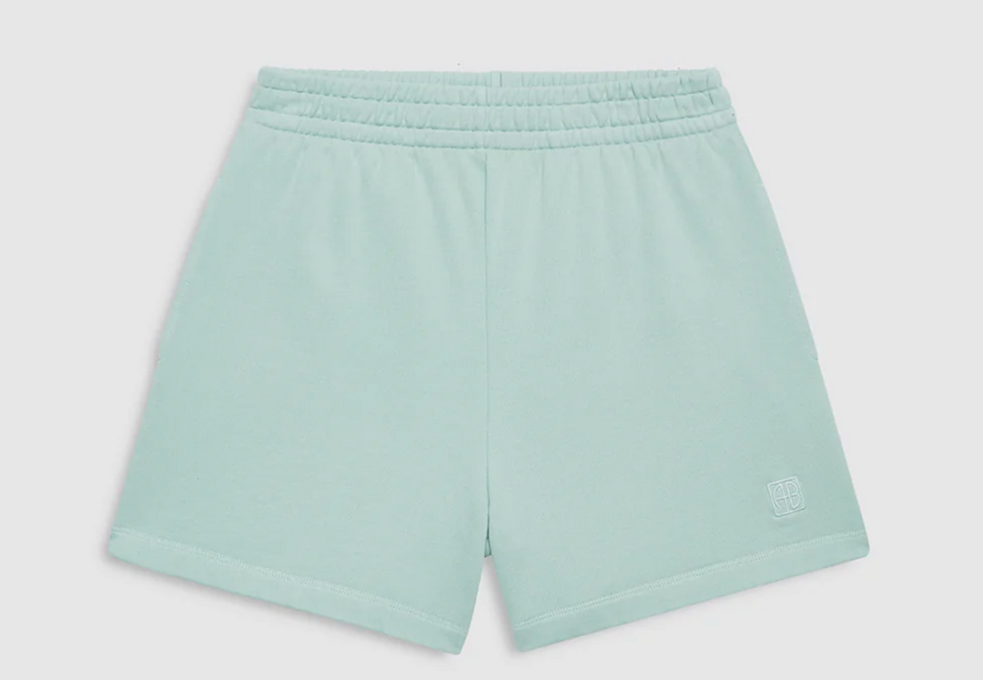 Anine Bing - Kam Short Framed Monogram in Seafoam Shorts