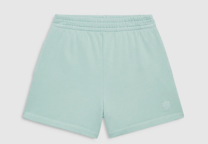 Anine Bing - Kam Short Framed Monogram in Seafoam Shorts