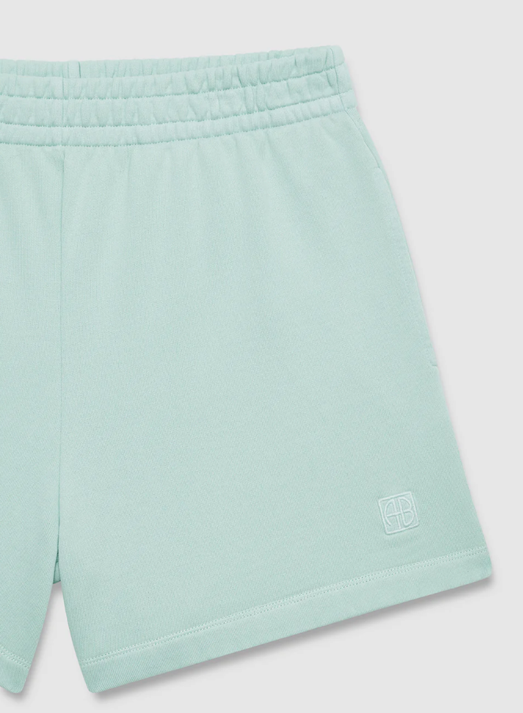 Anine Bing - Kam Short Framed Monogram in Seafoam Shorts