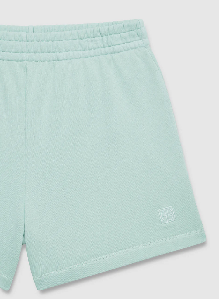Anine Bing - Kam Short Framed Monogram in Seafoam Shorts