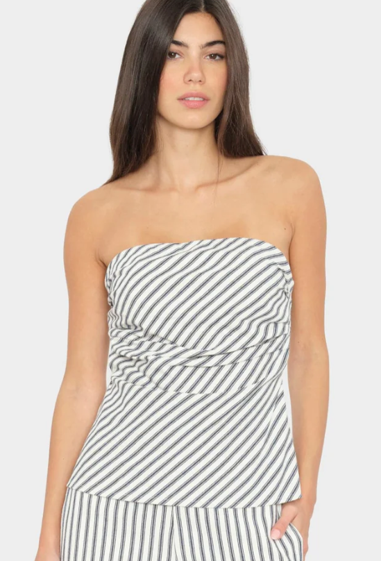 XiRENA - Nora Top in Blue Slate Stripe Top