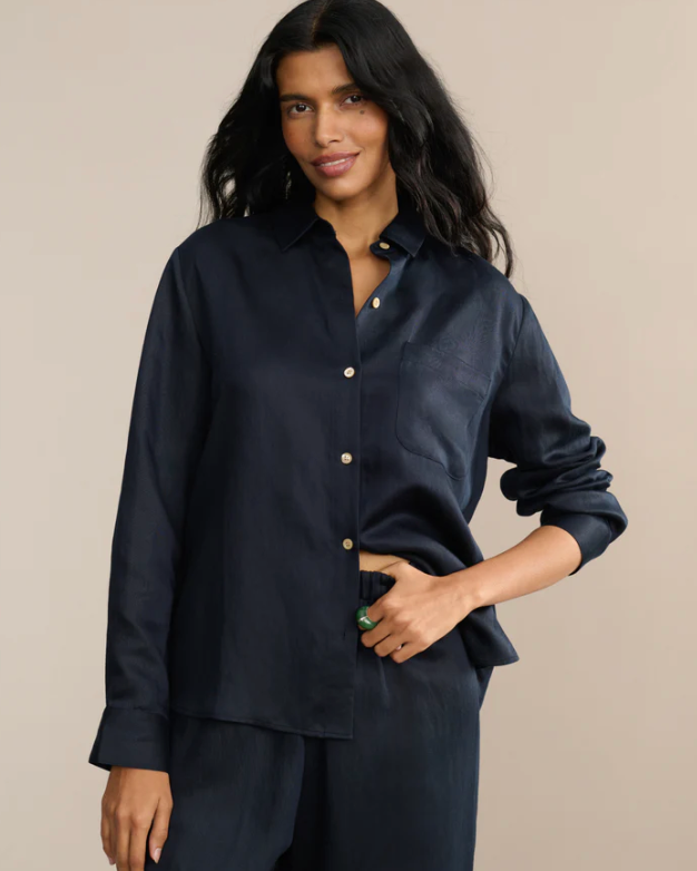JENNI KAYNE - Madeline Shirt in Navy Button Up Shirt