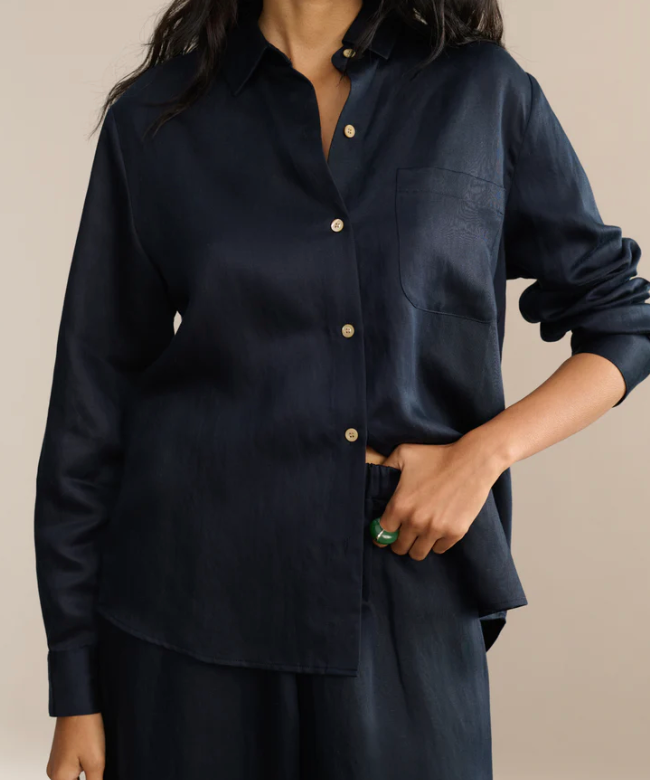 JENNI KAYNE - Madeline Shirt in Navy Button Up Shirt