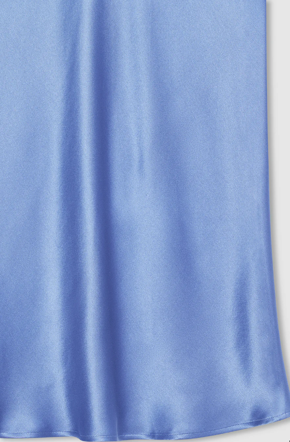 ANINE BING - Bar Silk Skirt in Storm Blue Skirts