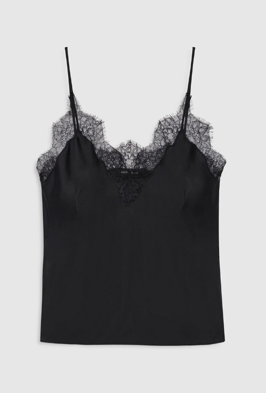 ANINE BING - Mael Camisole in Black Tank Top