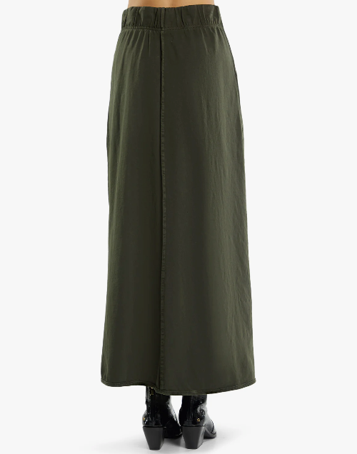 LES TIEN - Milly Scallop Wrap Skirt in Forest Skirts