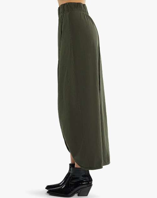 LES TIEN - Milly Scallop Wrap Skirt in Forest Skirts