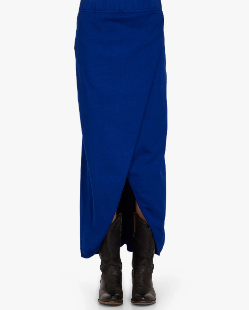 LES TIEN - Milly Scallop Wrap Skirt in Electrico Skirts