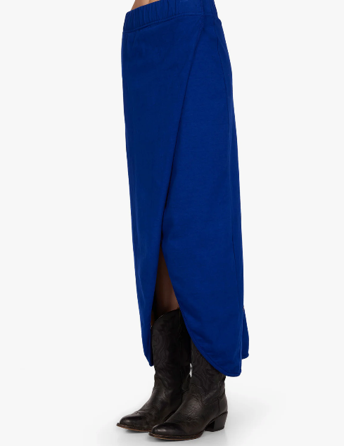 LES TIEN - Milly Scallop Wrap Skirt in Electrico Skirts