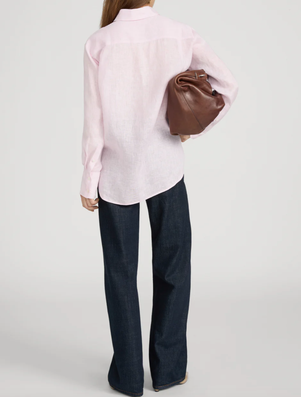 FRAME - The Linen Boy Shirt in Bubble Gum Button Up Shirt