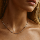 ELLIE VAIL - Rozlyn Beaded Ball Chain Necklace in Silver