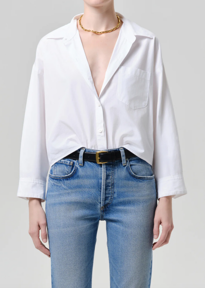 CITIZENS OF HUMANITY - Petit Ami Shirt in Optic White Blouse