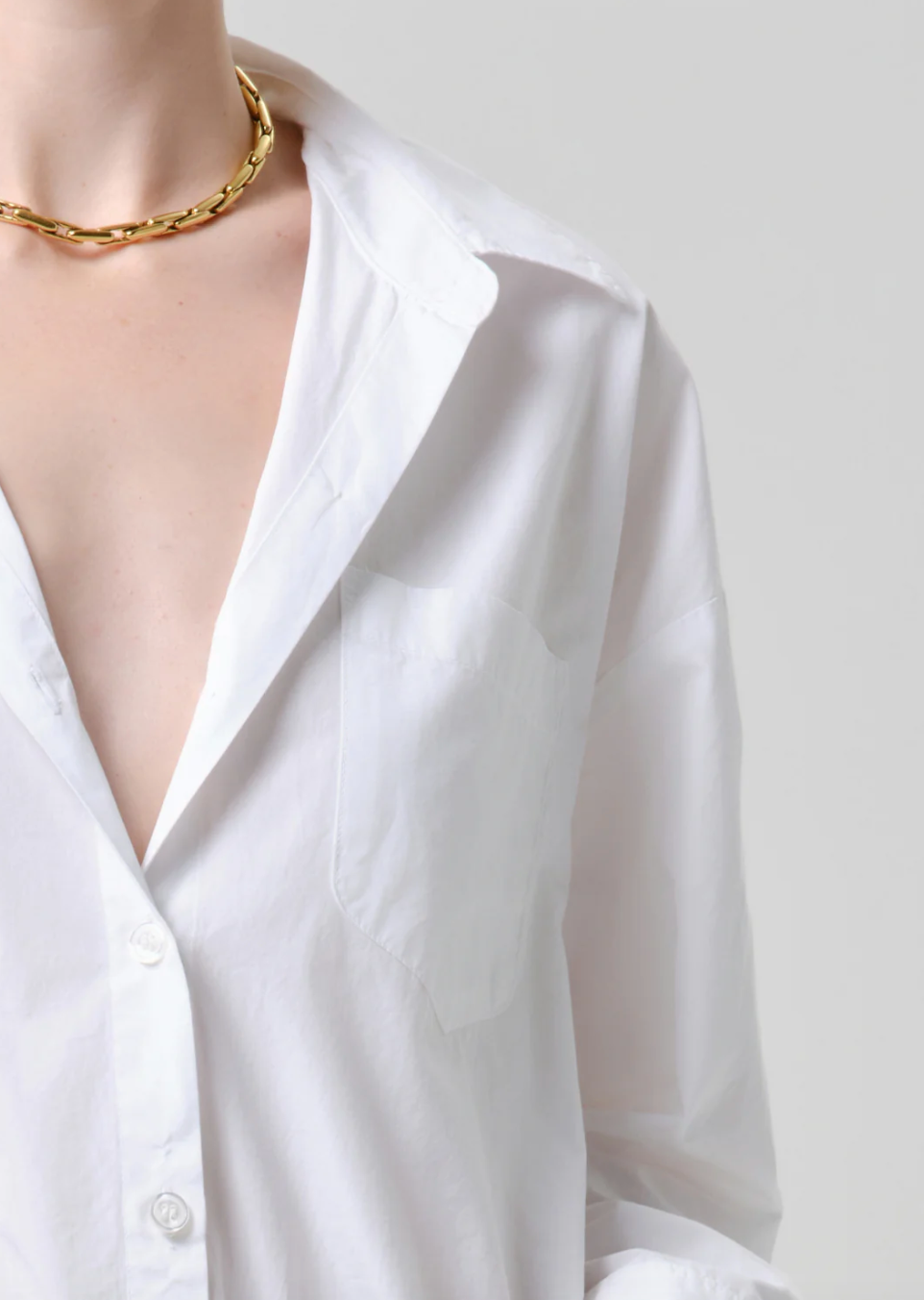 CITIZENS OF HUMANITY - Petit Ami Shirt in Optic White Blouse