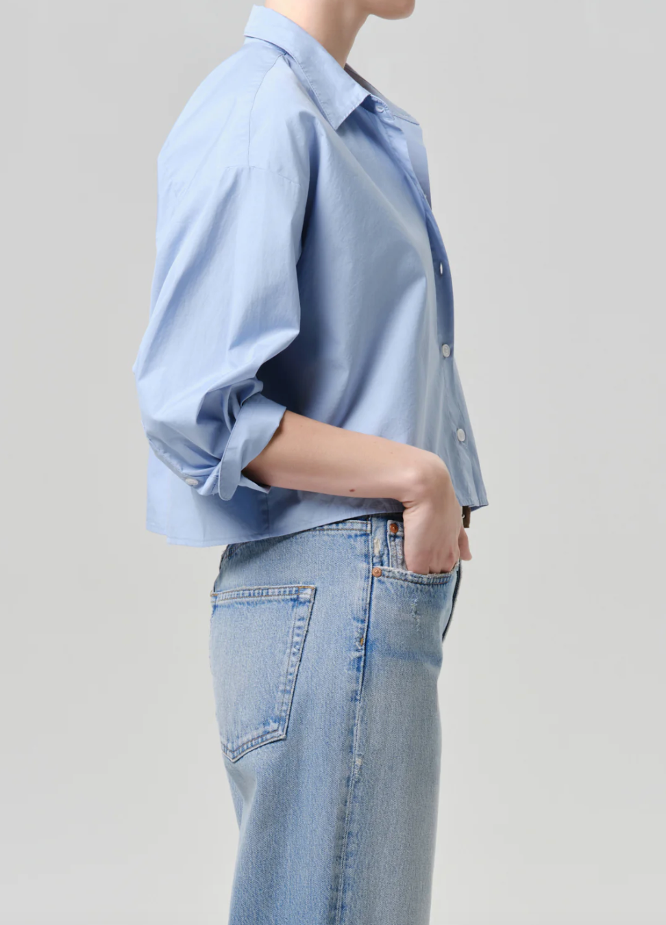 CITIZENS OF HUMANITY - Petit Ami Shirt in French Blue Blouse