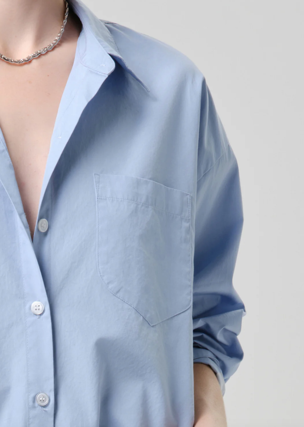 CITIZENS OF HUMANITY - Petit Ami Shirt in French Blue Blouse
