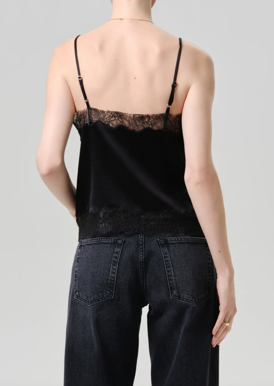 CITIZENS OF HUMANITY - Lace Trimmed Cami in Black Top