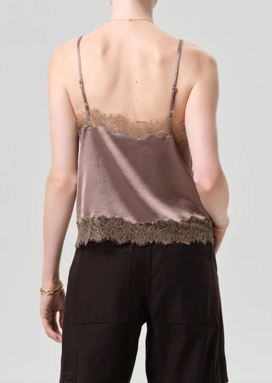 CITIZENS OF HUMANITY - Lace Trimmed Cami in Cocoa Top