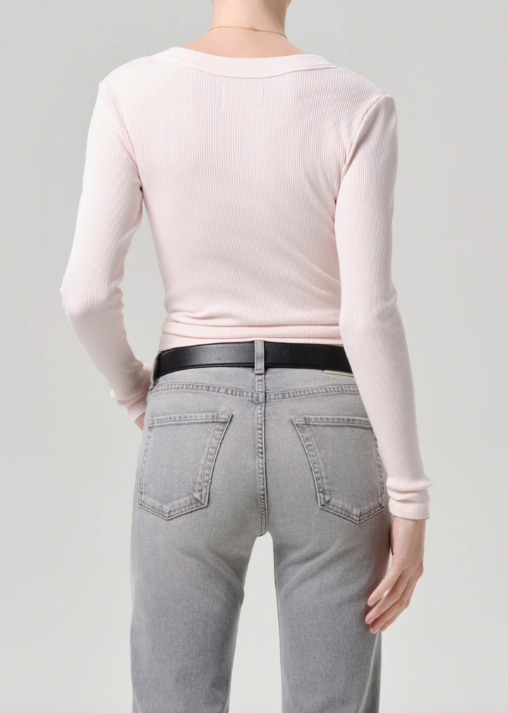 Citizens of Humanity - Varra Henley in Pink Peppercorn Henley