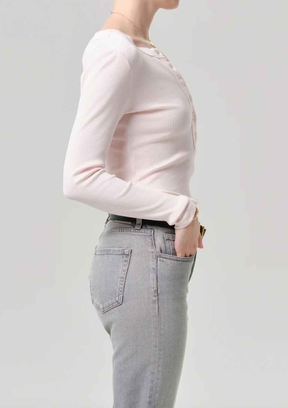 Citizens of Humanity - Varra Henley in Pink Peppercorn Henley
