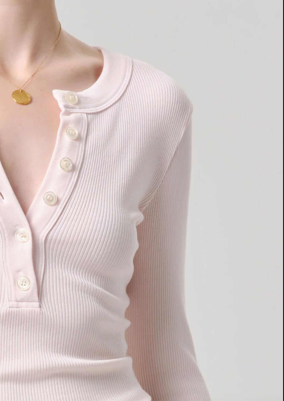 Citizens of Humanity - Varra Henley in Pink Peppercorn Henley