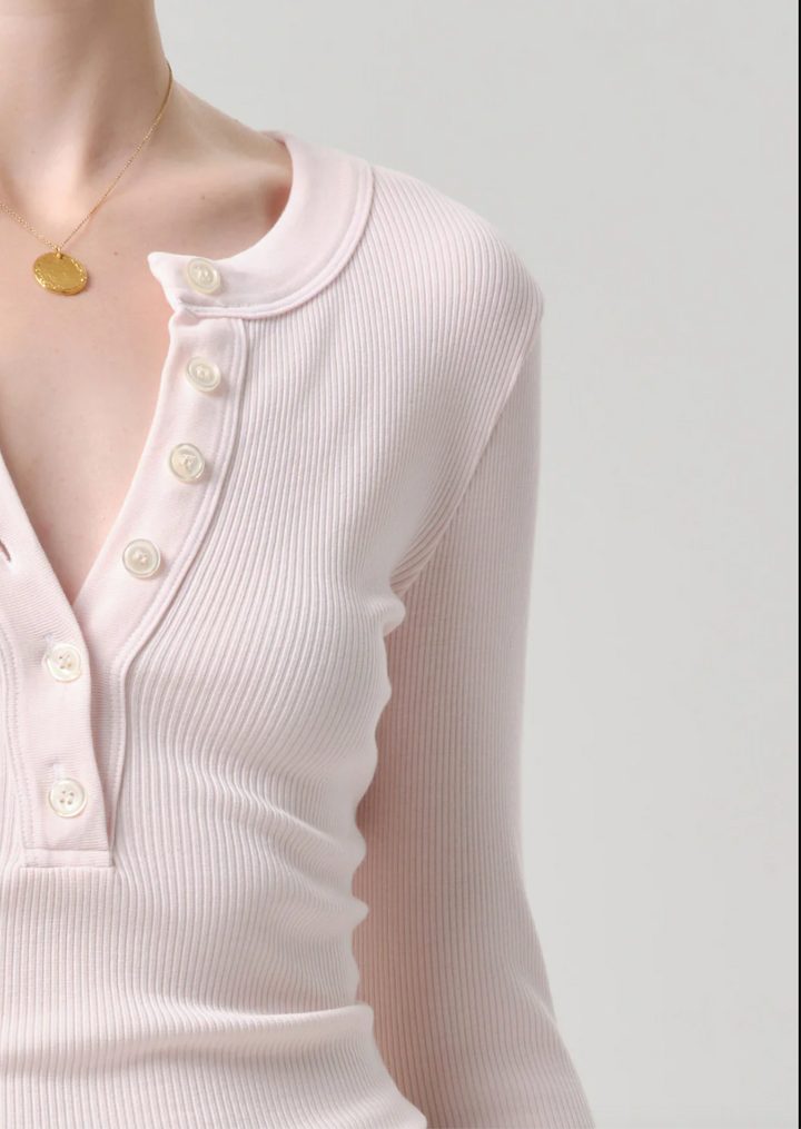 Citizens of Humanity - Varra Henley in Pink Peppercorn Henley