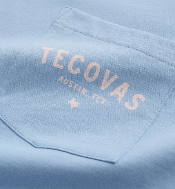 TECOVAS - Fine Makers Pocket Tee in Chambray Tee