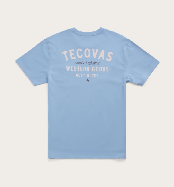 TECOVAS - Fine Makers Pocket Tee in Chambray Tee