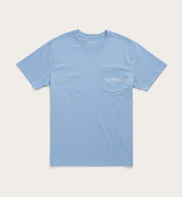 TECOVAS - Fine Makers Pocket Tee in Chambray Tee