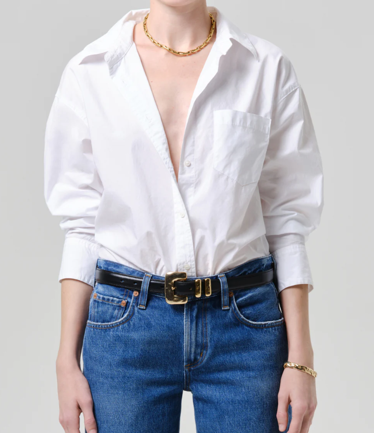 CITIZENS OF HUMANITY - Thea Boyfriend Shirt in Optic White Button Up Shirt