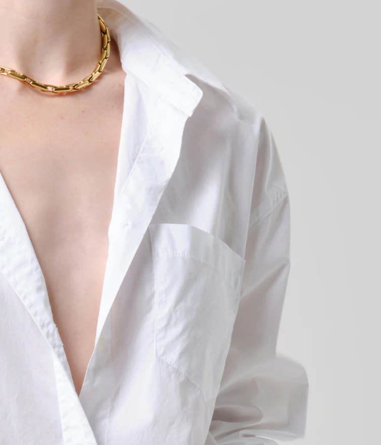 CITIZENS OF HUMANITY - Thea Boyfriend Shirt in Optic White Button Up Shirt