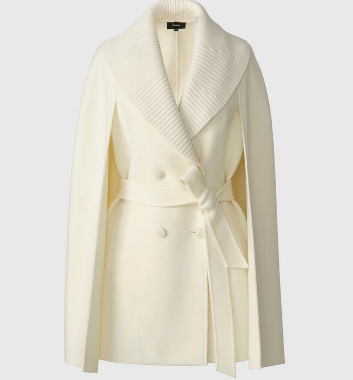 MACKAGE - Susie Wool Cape in Cream Coats & Jackets